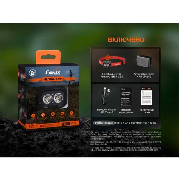 Фото - Фонарь налобный Fenix HL18RT20W
